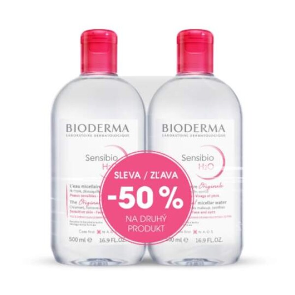 BIODERMA Sensibio H2O micelárna voda 2 x 500 ml set