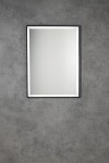 AQUALINE - CORNA zrkadlo s LED osvetlením 60x80cm, dotykový senzor, stmievateľné, čierna mat CN060