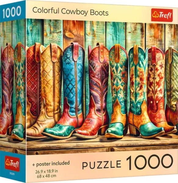 Trefl Puzzle Farebné kovbojské topánky