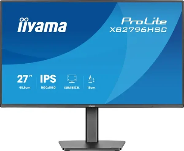27" IIYAMA ProLite XB2796HSC-B1 čierna / LED / IPS / 1920 x 1080 / 16:9 / 3 ms / 1500:1 / 300cd-m2 / USB-C / VESA (XB2796HSC-B1)