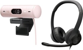 Logitech Brio 500 Rose (960-001421) + H390 (981-000406)