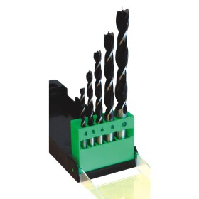 C.K T3040 sada špirálových vrtákov do dreva 5-dielna 4 mm, 5 mm, 6 mm, 8 mm, 10 mm valcová stopka 1 sada; T3040