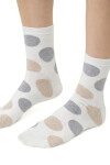 Dámske vzorované ponožky 099 ecru 38-40