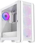 PREYON Nest Windy+ ARGB biela / ATX / USB-A 3.0 / USB-A 2.0 / USB-C / 4X 120mm / bez zdroja / priehľadná bočnica (PRENWP04W)