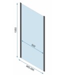 REA/S - Sprchová kabína Rapid Swing Chrome Dvere: 120 x Sprchová zástena: 90 KPL-K05556