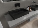 MEXEN - Ava umývadlo na dosku liaty mramor B/O 60 x 38, čierna 23016070
