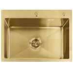 REA REA - Oceľový drez Liam BRUSH GOLD s kuchynskou batériou KPL-96007