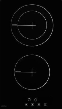 Simfer | Hob | H3.020.DEBSP | Vitroceramic | Number of burners/cooking zones 2 | Touch | Black