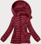Dámska bordová prešívaná bunda s kapucňou J Style (16M9102-06) odstíny červené S (36)