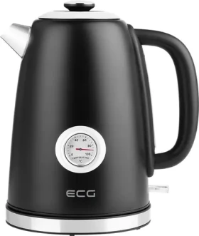 ECG RK 1700 Magnifica NERO čierna / rýchlovarná kanvica / 2200W / 1.7 L / nerez a plast (100001831810)