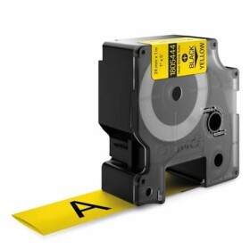 Dymo originálna páska do tlačiarne štítkov 24mm x 1.5m / čierna tlač / žltý podklad / RHINO plochá zmršťovacia bužírka / D1 (1805444)
