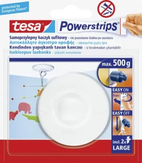 Tesa háčik samolepiaci stropný biely otočný / háčik / nosnosť 0,5 kg / do interiéru (58029-00020-04)