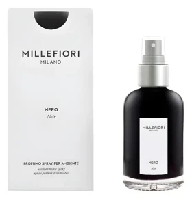 Millefiori NERO čierna / Bytová vôňa / sprej / 100 ml / drevité a korenené (77SRNR)
