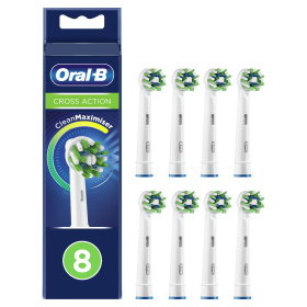 Oral-B EB 50-8 CrossAction biela (8 ks) / náhradná hlavica rotačnej kefky / pre kefku Oral-B Cross Action / dopredaj (EB50-8 N)