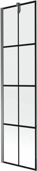 MEXEN/S - Next vaňová zástena FIX 50 x 150, čierna vzor, grafit metal 895-050-000-00-77-95