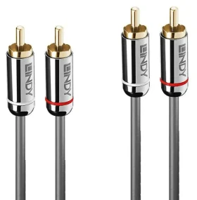 Lindy Cromo 3M antracitová / Audio kábel / Jack 3,5 mm - 2x Cinch (35347)