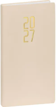 NOTIQUE Vreckový diár Ponza 2027 béžový / 9 × 15,5 cm / týždenný