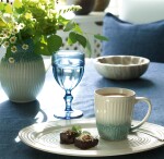 GREEN GATE Porcelánový džbán Alice Ripple Blue 1,5 l