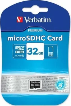 Verbatim microSDHC 32GB Premium / Pamäťová karta / UHS-I (U1) / Class 10 / až 45MBs (44013-V)