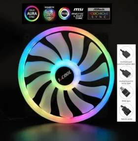 1stCool AURA EVO ARGB PWM Ring 200mm / Ventilátor / ARGB / PWM / 1000 RPM / 53,3 CFM (F20-AURA-EVO-R)