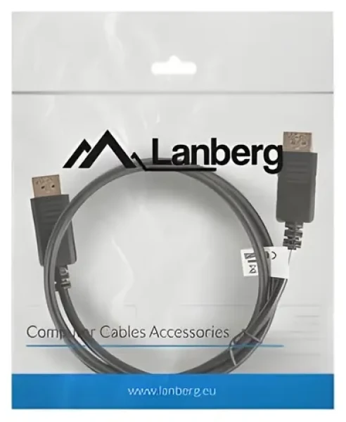 Lanberg DisplayPort kábel V1.2 M/M 1m čierna / 4K (CA-DPDP-10CC-0010-BK)