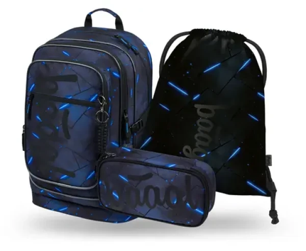 BAAGL SET 3 Cubic Flash: batoh, peračník, vrecko GRS (A-36127)