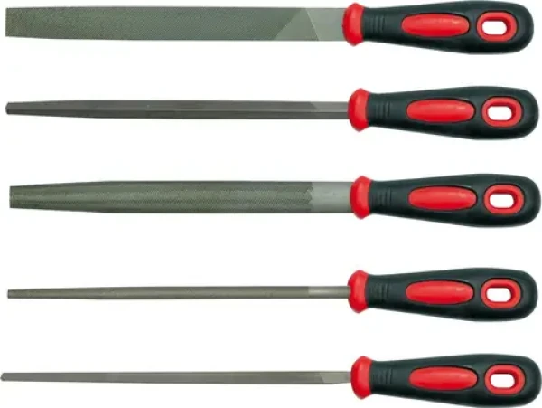 Vorel Sada zámočníckych pilníkov 200 mm / Pilníky / 5 ks / na kov / krížový sek (TO-25166)