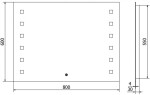 MEXEN - Ner zrkadlo s osvetlením 80 x 60, LED 600 9809-080-060-611-00