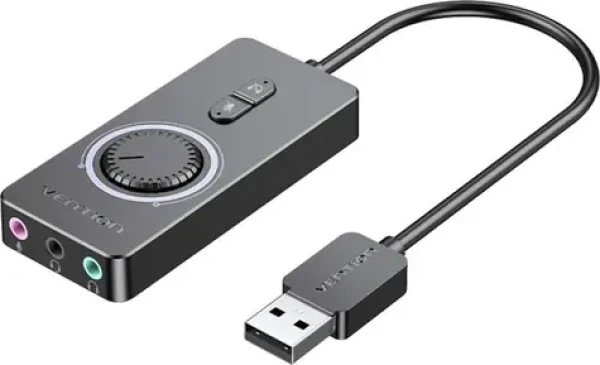 Vention Externá zvuková karta USB / Zvuková karta / line-in / line-out / 16bit / 44,1-48 kHz / 1 m (CDRBF)