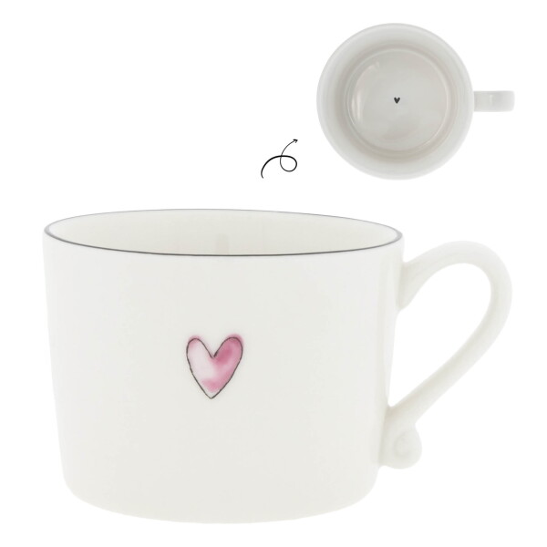 Bastion Collections Keramický hrnček Rose Heart 240 ml