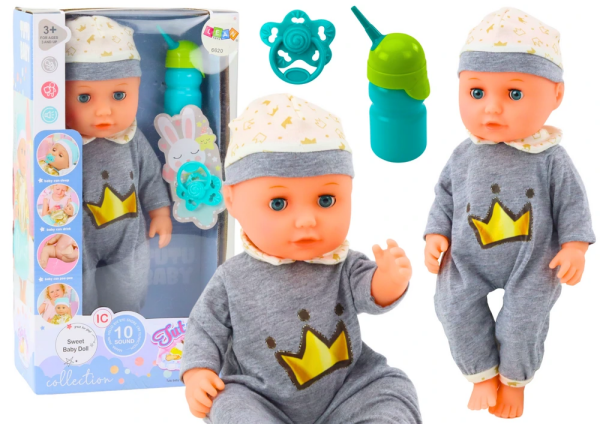 Mamido Bábika bábätko v pyžamku s efektmi