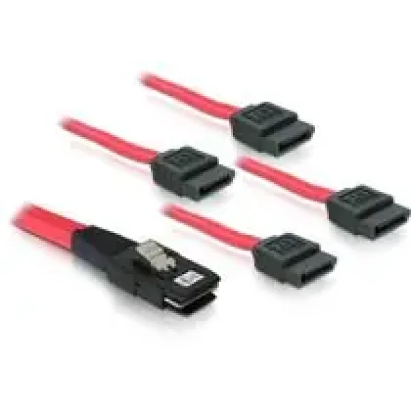 DeLock kábel SAS mini 36-pin / 4X SATA 100 cm (83074)