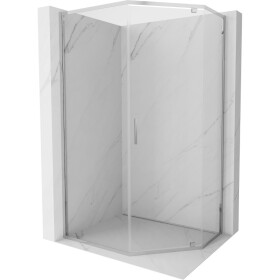 MEXEN - Exo sprchovací kút päťboký krídlový 100 x 90, transparent, chróm 812-100-090-01-00