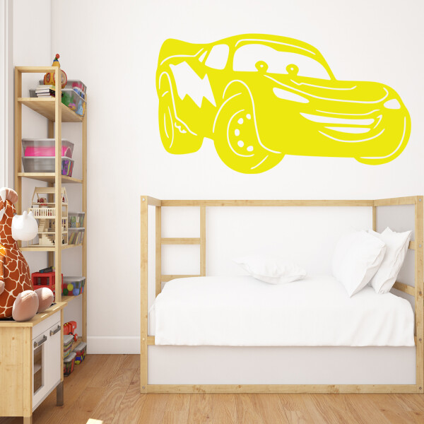 Veselá Stena Samolepka Blesk McQueen Farba: žltá, Veľkosť: 100 x 59 cm