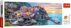 Trefl - Puzzle - Panoramatické puzzle Vernazza pri západe slnka