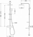 MEXEN/S - CQ45 vaňový stĺp s termostatickou batériou, zlato 779104595-50