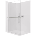 CERANO - Sprchová zástena Walk-in Crystal Ľ/P - 8 mm + polička/držiak na uteráky - bezvzperový systém - chróm, transparentné sklo - 130x200 CER-8050BD6927