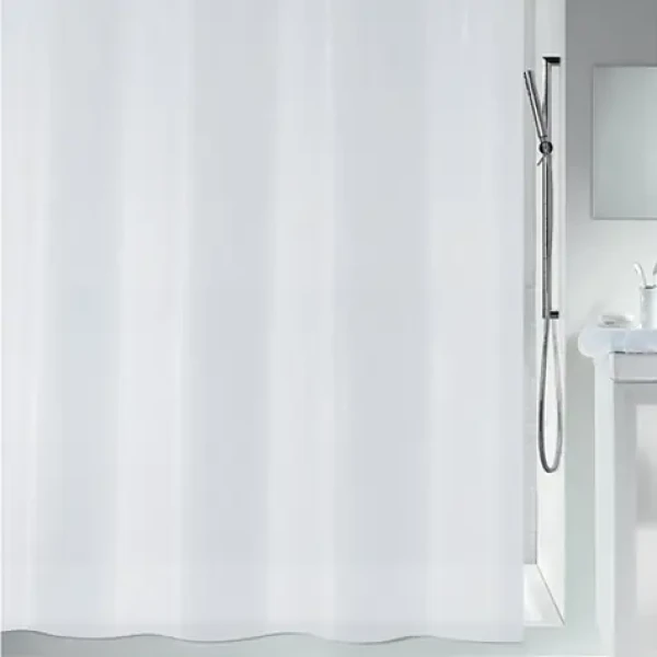 Spirella BIO sprchový záves 180 x 200 cm biely - priesvitný / PEVA (7610583241061)