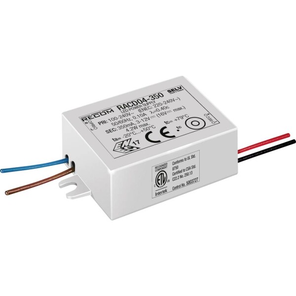 RECOM LED driver 4.2 W 700 mA 3 - 6 V/DC; RACD04-700