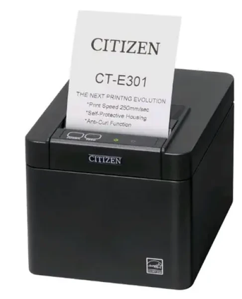 Citizen CT-E301 LAN čierna / pokladničná / 80mm / Termotlačiareň / 203dpi / USB amp; RS-232 amp; LAN / rezačka (CTE301X3EBX)
