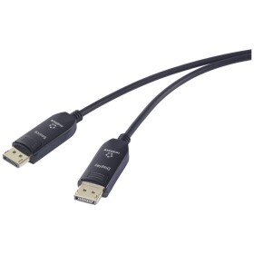 Renkforce optické vlákno / DisplayPort prepojovací kábel Konektor DisplayPort, Konektor DisplayPort 15.00 m čierna RF-6117768 8K UHD Kábel DisplayPort; RF-6117768