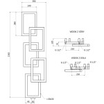 MEXEN - Grid vykurovací rebrík/radiátor dekoratívny 1360 x 390 mm, 349 W, čierna W215-1360-390-00-70