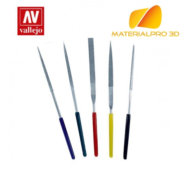 Vallejo T03002 Set - 5 diamantových pilníkov s rukoväťou