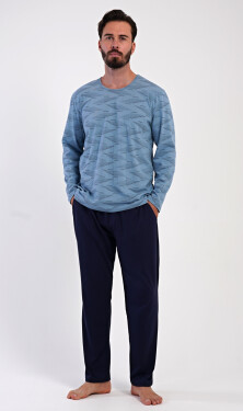 Pánske dlhé pyžamo Arnost modrošedá L