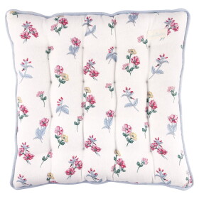 GREEN GATE Sedák na stoličku Portia White 40 x 40 cm