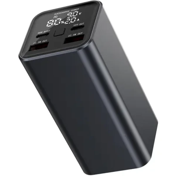 YENKEE YPB 2100 čierna / Power Banka / 20000 mAh / 100W / 2x USB-C / 2x USB-A (8590669368129)