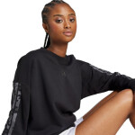 Dámska mikina adidas Animal Print 3-Stripes French Terry Sweatshirt black JM1835 L