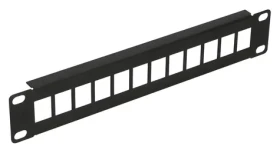 Extralink Modulárny patch panel 12 portov 10" čierna / Patch panel / 1U / kovové prevedenie