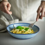 Bloomingville Hlboký keramický tanier Sandrine Blue 22 cm