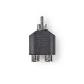 Nedis Subwoofer adaptér RCA (M) - 2x RCA (F) čierna / pozinkovaný (CAGB24940BK)